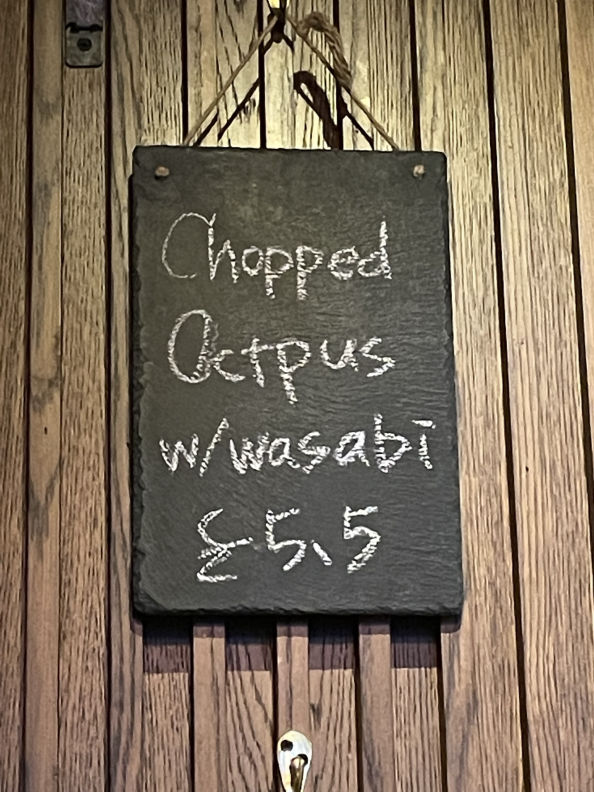 Menu board | Jugemu Sushi Bar, Soho, London